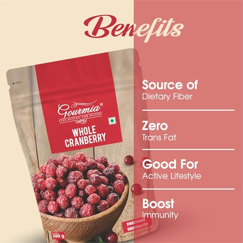 Image of Gourmia Dried Whole Cranberry 200g