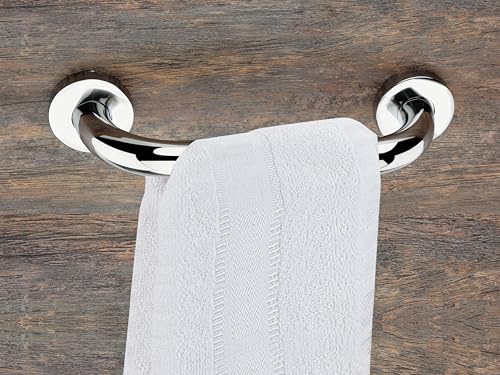 Image of Stainless Steel Wall Mounted Grab Bar, Towel Bar, Bathtub Rails, Safety Hand Support Balance Handle Bars, Bathroom Accessories for Home, Hotel (Chrome Finishing, Pack of 1)