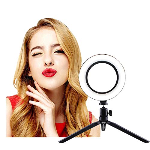 Idomeo Video Live Stream Makeup Photography Dimmable LED Selfie Ring Light with Stand