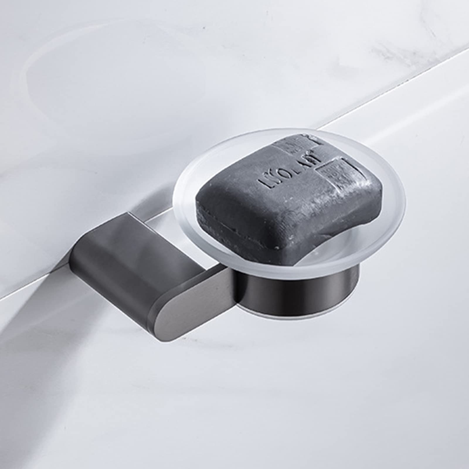 Wandmontierte Seifenschale, Seifenhalter Aus Edelstahl 304, Badezimmer-Seifenaufbewahrer Mit Ablauf, Geeignet Für Dusche, Badezimmer, Küchenspüle,Schwarz