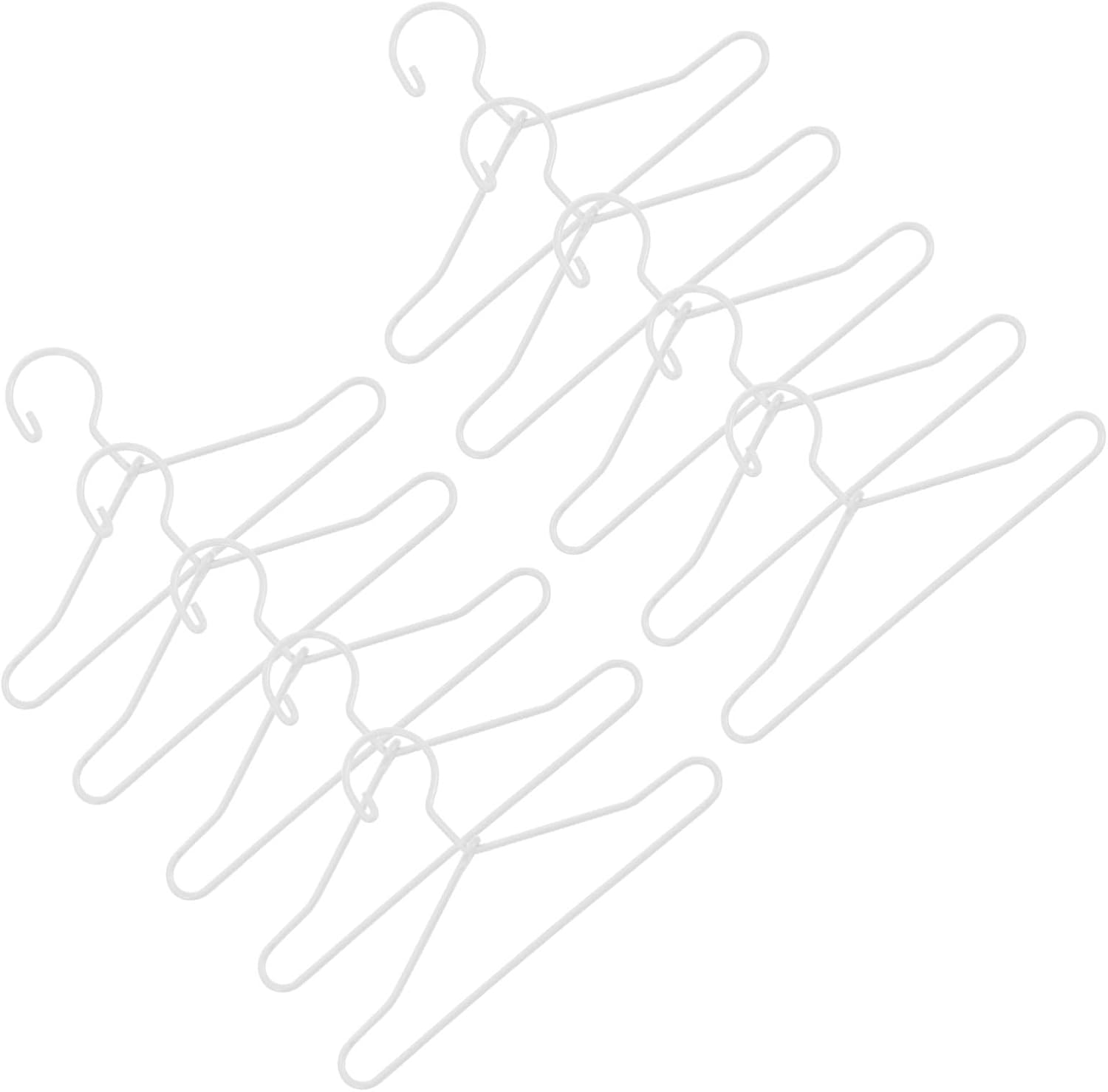 HEALLILY Wire Hangers 20 Pcs Doll Clothes Hangers Miniature