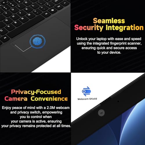 NIMO 15.6 Student-Laptop, Ryzen 5 (Beat i5-1135G7), 8GB RAM 256GB SSD, Radeon Vega 8 GPU, Backlit KB, Type-C PD 65W, Fingerprint Unlock, USB3, 2.0MP Camera, Win 11 Notebook for Business Study Work