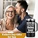 Lifecapido Fathers Day Gift for Son, 20oz Insulated Coffee Mug with Keychain, Birthday Christmas Fathers Day Gift for Son from Mom, Black