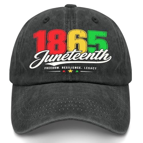 Juneteenth Hat 1865 Freedom Day Adjustable Baseball Cap Washed Cotton Dad Hat Resilience Legacy Accessory