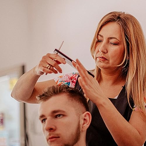 Foto von 2 Stücke Haarkamm,Hair Comb,Herren Kamm,Multifunktionaler Friseur Kamm,Antistatischer,Breiter Zahnkamm+Feine Zahnung,18.7cm