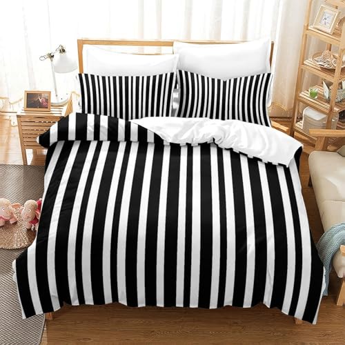 Linge de lit microfibre de qualité supérieure avec imprimé 3D au style minimaliste - 3