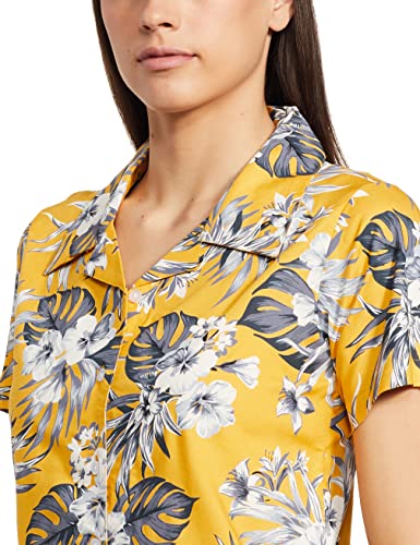 Image of Longies Women's Rayon Capri Nigh Suit Regular Set (LGRCSSYV001 Dark yellow026 XL)