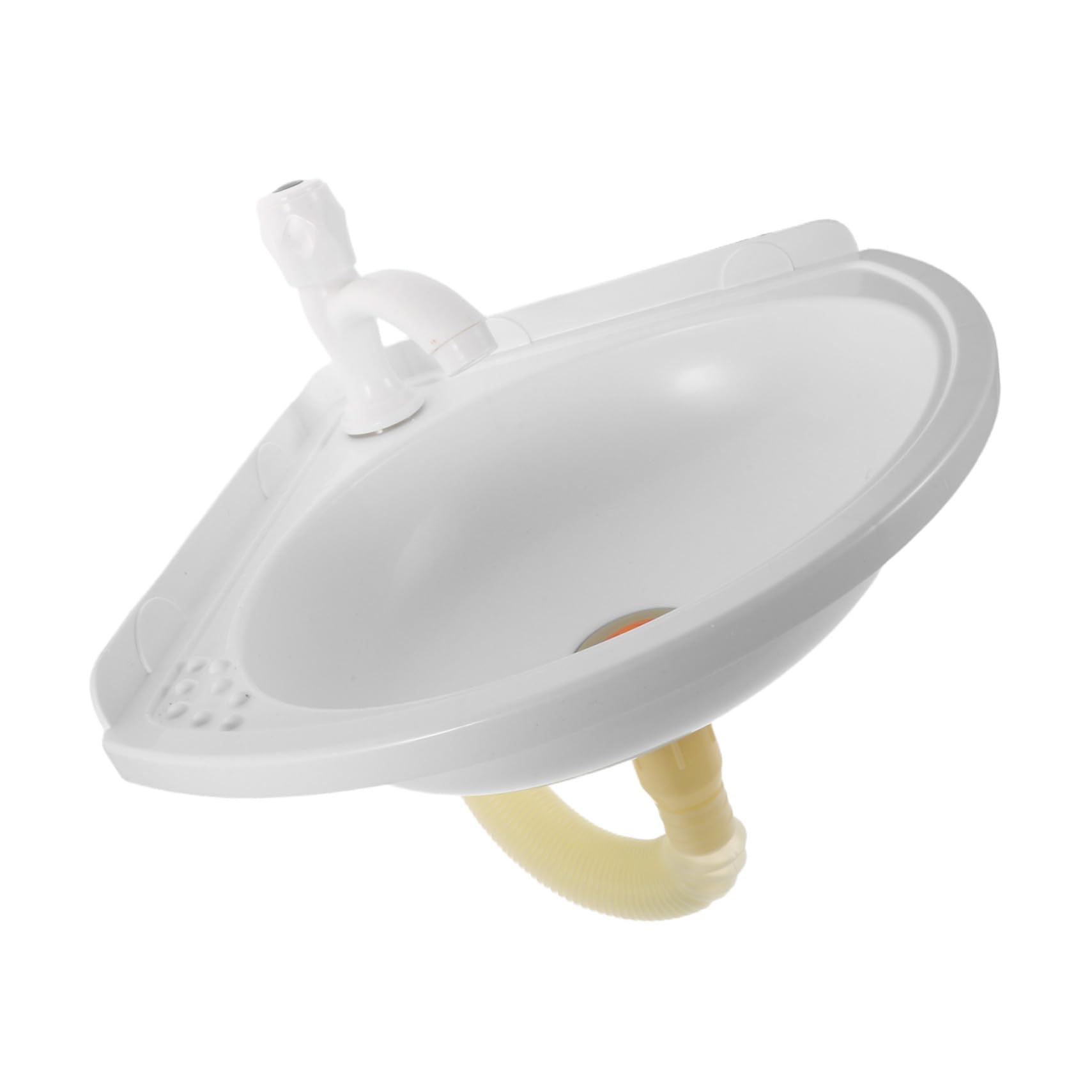 Lavabo de esquina blanco triangular mini para pared de baño
