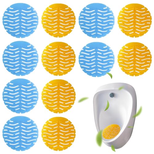 Vueinrg 12 Pezzi Schermi per Orinatoi Con Profumo Urinal Screen per Urinatorio Anti-Splash & Odori Neutralizzatore Filtro per Urina Deodorante per Bagni di Uffici Palestre e Scuole