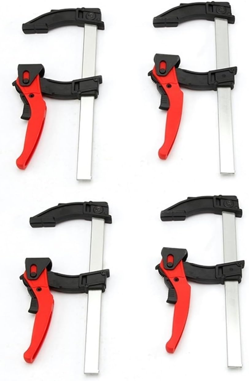 4pcs F Clamps Woodworking Clamp Fixed Fixture Quick Grip Style Bar Wood Clip Plastic(4Pcs 90-200mm)