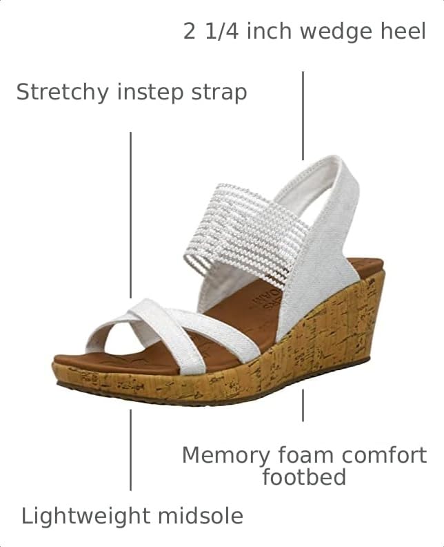 Image of Skechers Women's Beverlee Smitten Kitten Wedge Sandal