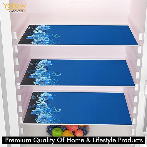 Image of Yellow Weaves Exclusive Decorative Fridge Top Cover + 3 Fridge Mat Combo