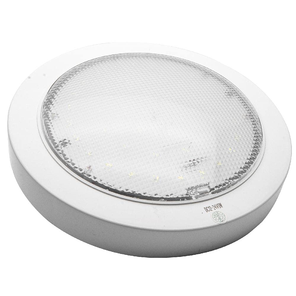 Baceyong Oświetlenie wewnętrzne LED Reflektor sufitowy RV z włącznikiem/wyłącznikiem / 12 V Puck Lights do kamperów, świateł przyczep, świateł kempingowych i świateł łodzi ciepła biel