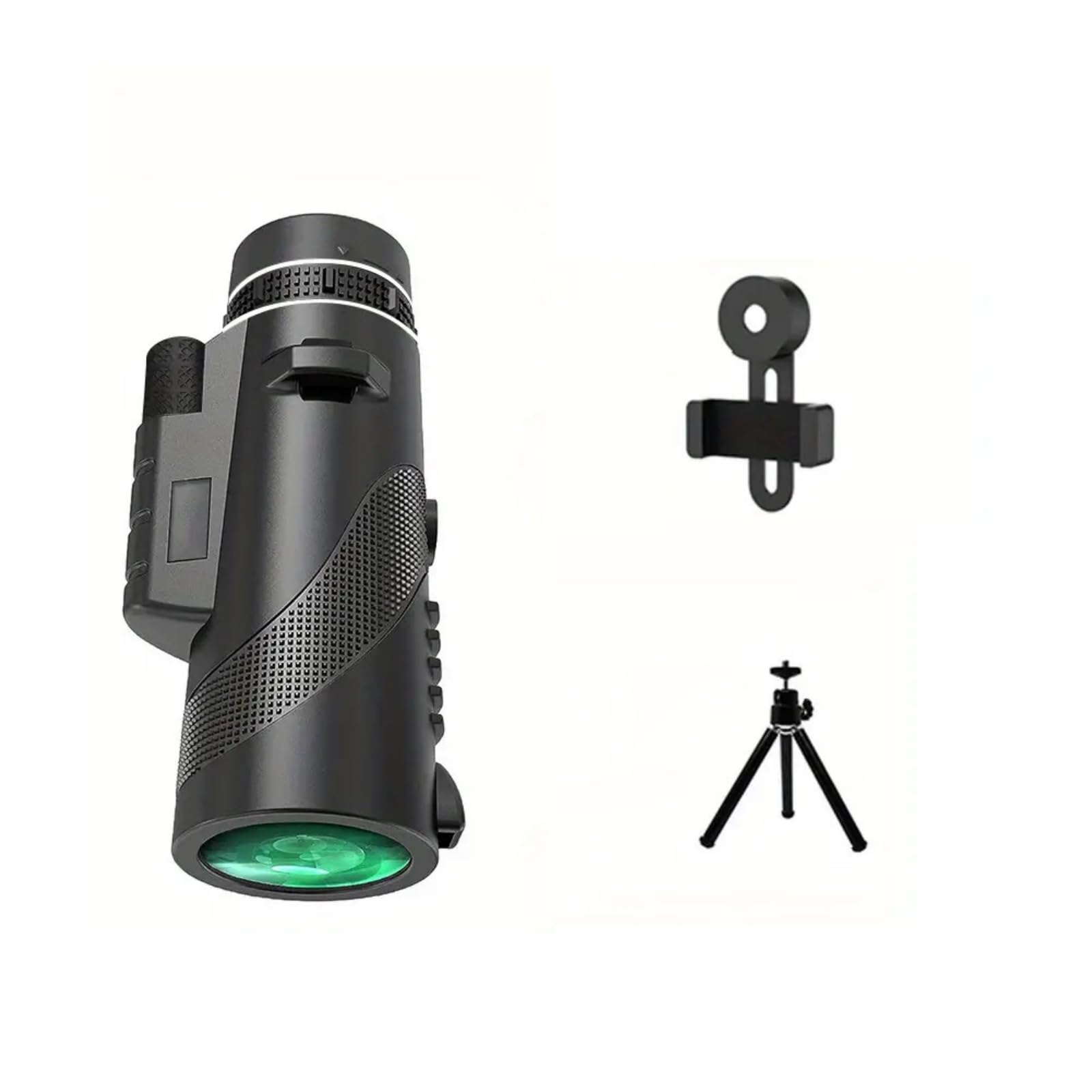Mengshen 10x40 Telescopio Monoculare Pro Kit con Adattatore Universale Telefono Treppiede per Smartphone Digiscoping Fotografia