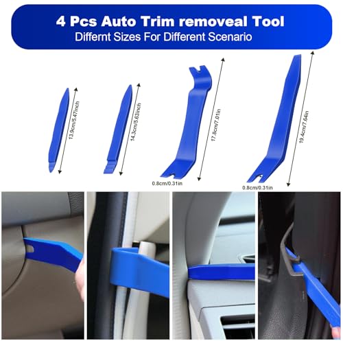 Image of Keze 17 Pcs Hook and Pick Set Auto Trim Removal Tool Kit,Clip Plier Remover Tool Gasket Scraper Telescoping Magnetic Pickup Tool for Automotive Repair and Car Body Door Panel Fastener Removal