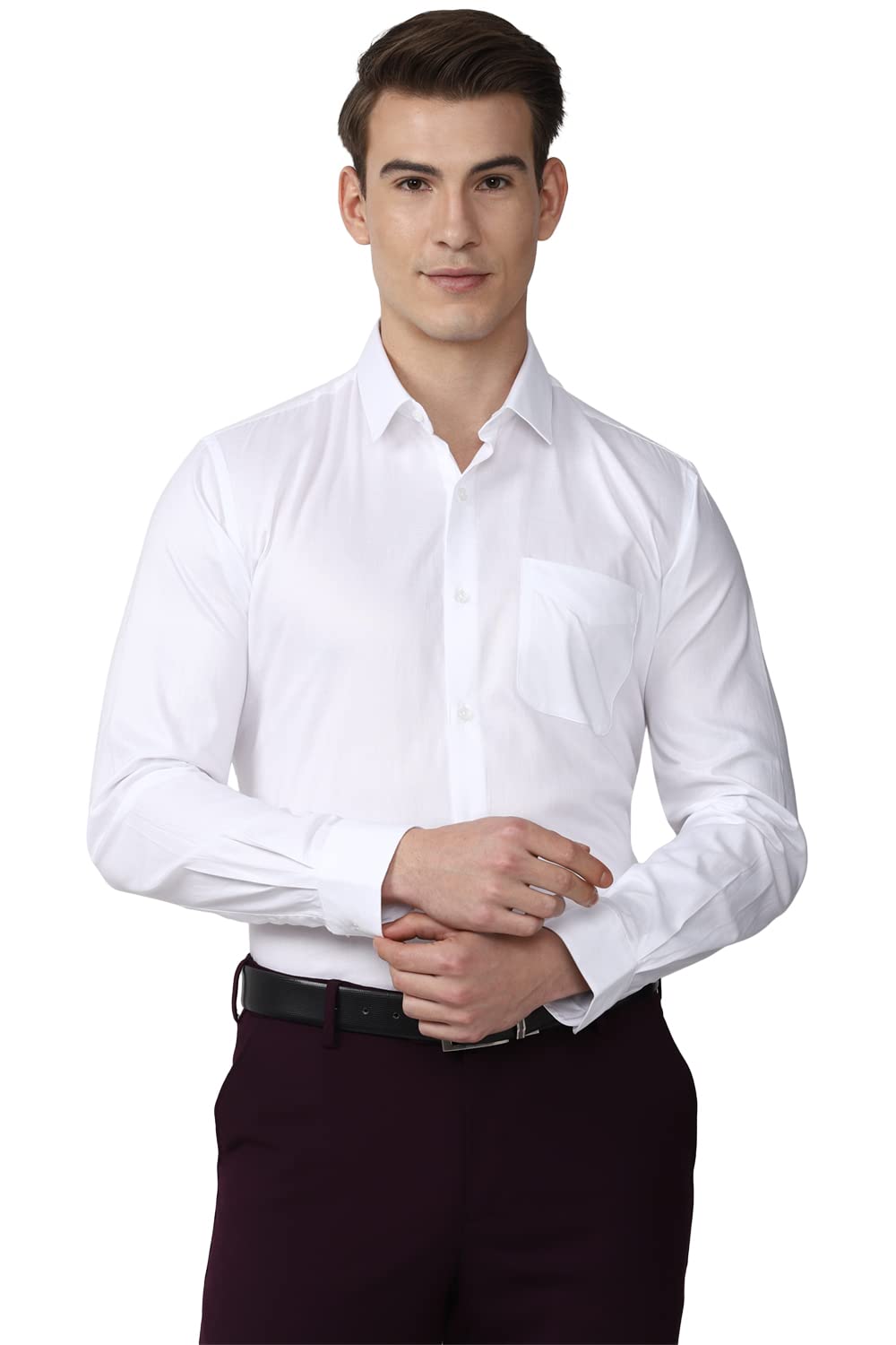 Peter England Men's Solid Regular Fit Shirt-picture-37