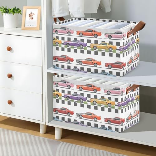 Boîte de rangement grand cube à carreaux pour libérer de l'espace