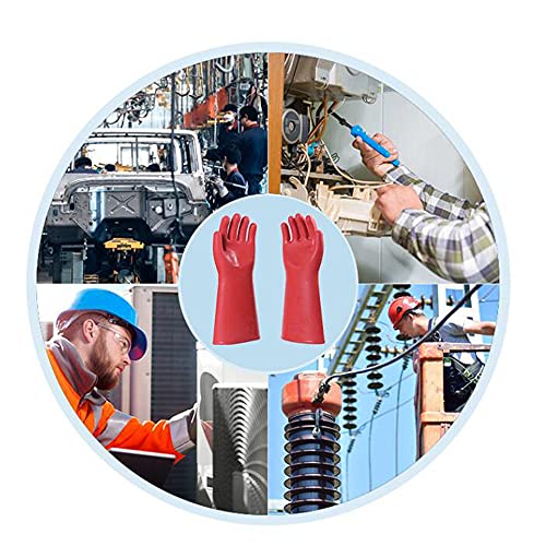 Isolierende Gummihandschuhe, 12 KV, elektrischer Arbeitsschutz/ArbeitshandschuheUnisex – Bild 8
