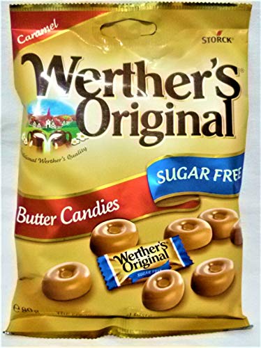 Caramelos de mantequilla sin azúcar Werther's Original paquete de 3 (3 x 80 g)