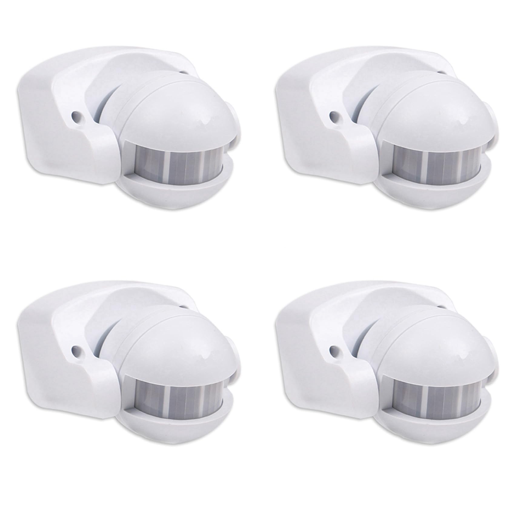 Jnchdghwa White 4X Pir Infrared Motion Sensor Ac110v-220V Motion Detector Adjustable Switch For Indoor And Outdoor Multiple Scenarios