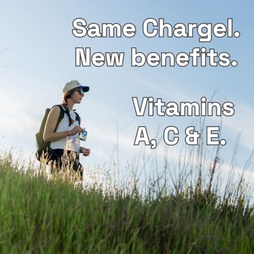 Image of Chargel Watermelon | Antioxidant Gel Drink & Hydrating Snack | Caffeine-Free Instant Energy Gel with Vitamins, A, C & E, Biotin | Gluten Free | Pack of 6 Gels - 6.35oz Each