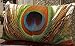 FablegentXH109 - Elegant Decorative Throw Pillow Cover - Rectangular Peacock Feather Fashion Design on Both Sides - Soft Velvet Fabric
