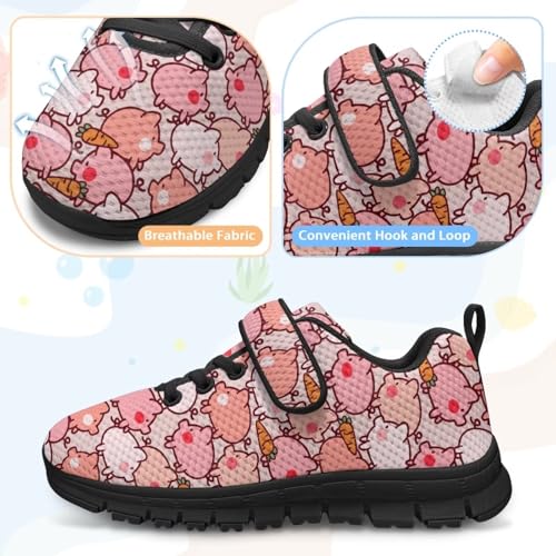 Girls Pig Axolotl Art Print Athletic Running Sneakers for Girls Boys Hiking Tennis Fitness Shoes 6