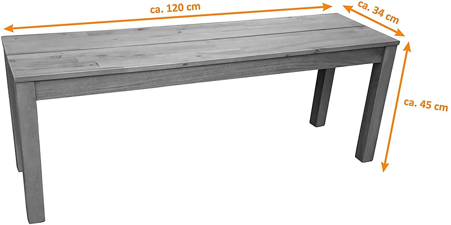 SAM 2-Sitzer Gartenbank Elyar 120 cm, Akazienholz geölt, Sitzbank | Bank, pflegeleichtes Massivholz, Holzbank geeignet für Garten, Balkon, Terrasse oder Wintergarten