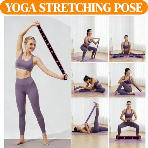 Fitness Resistance Band for Stretching and Yoga, Number Stretch Resistance Band with Clear Markings, 8-Section Elastic Training Bands (3Psc) - Image 6