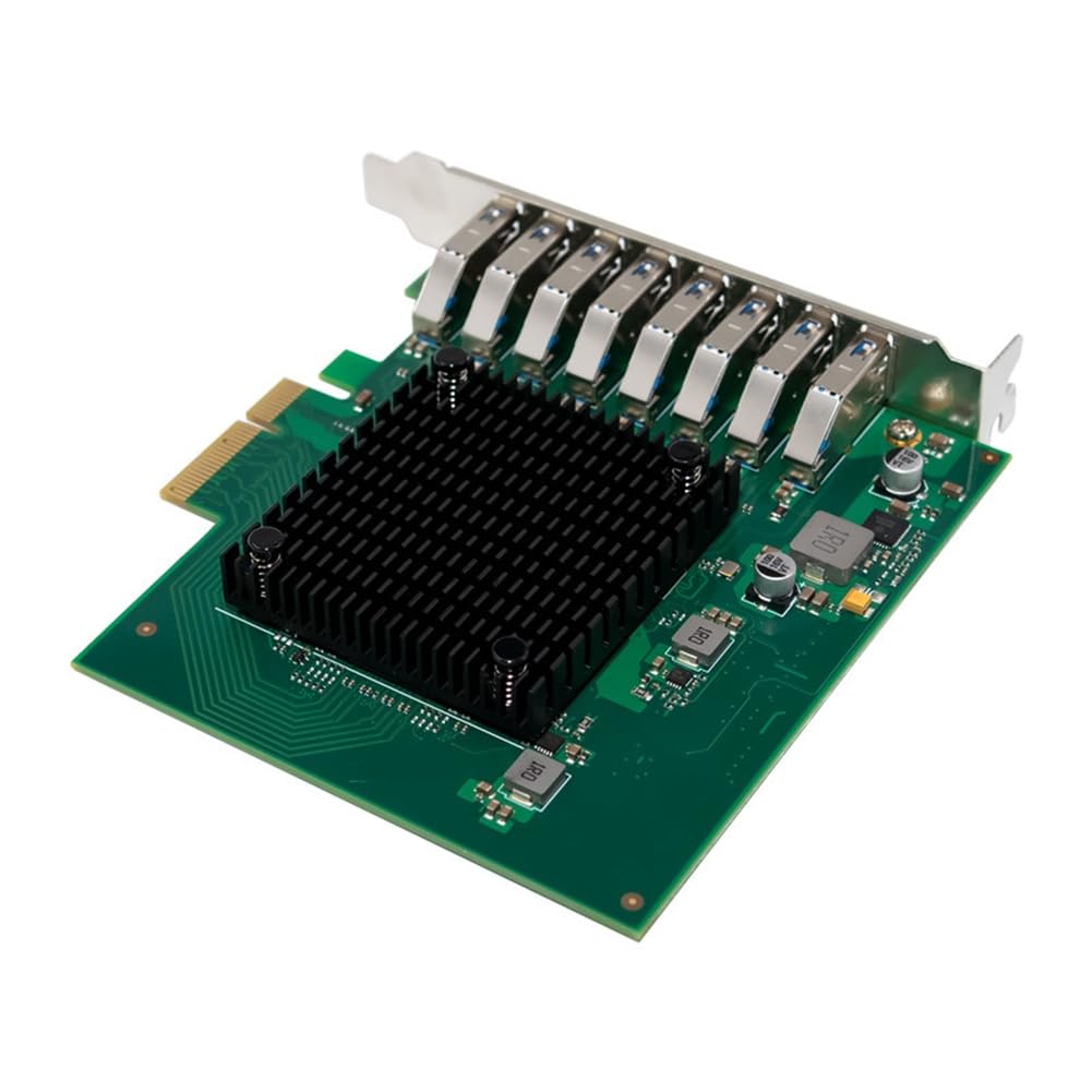 FL1100 PCIe X4 8-portowa karta rozszerzeń USB 3.2 Gen1 typ A adapter USB 3.0 5 Gb/s HUB obsługuje sprzętowy LPM
