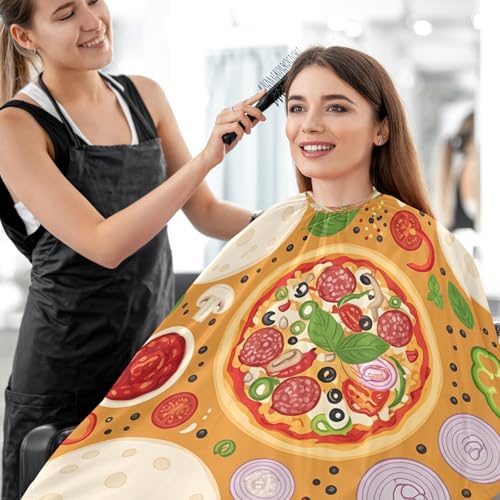 Capa de barbero impermeable para hombres Kigai Pizza Party miniatura 7