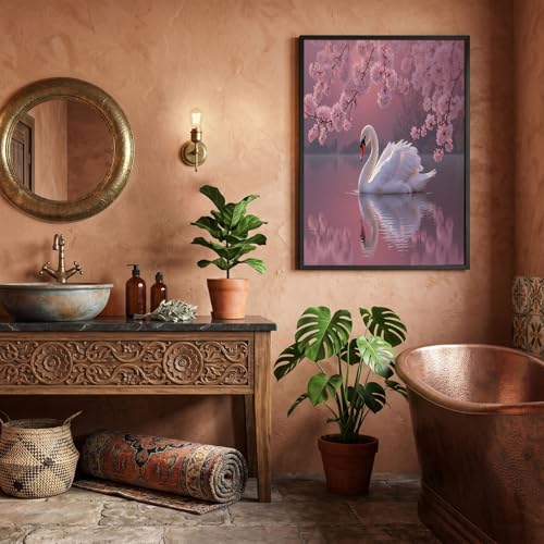 Tableau decoration murale cerisiers en fleurs impression haute définition 60x90