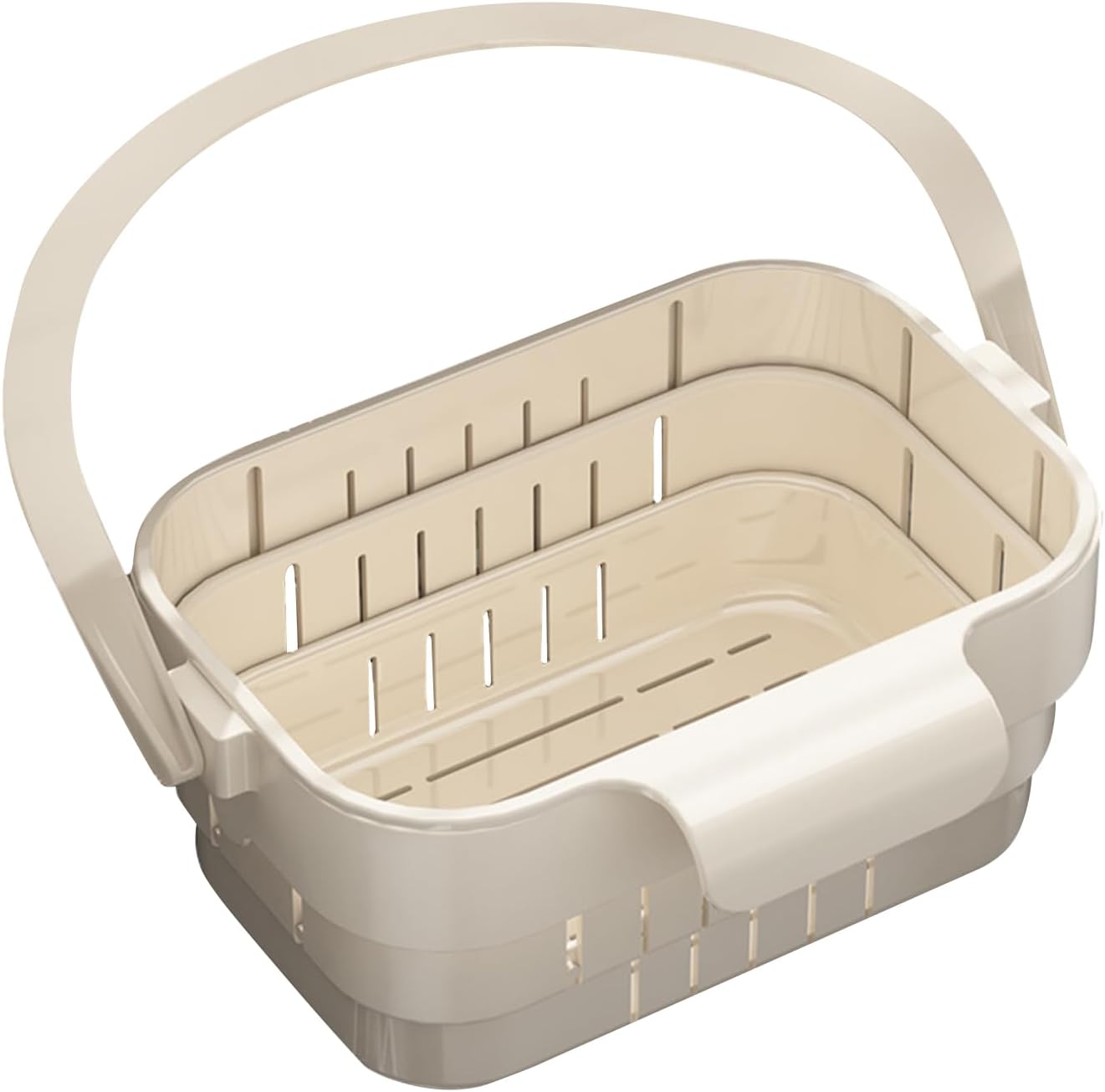 Hanging Sink Drain Basket for Kitchen, 2026 New Stretchable Kitchen Colander,Multifunctional Foldable Faucet Hanging Sink Drain Basket, No-Drill Hanging Drain Rack Food Catcher with Flip Cover
