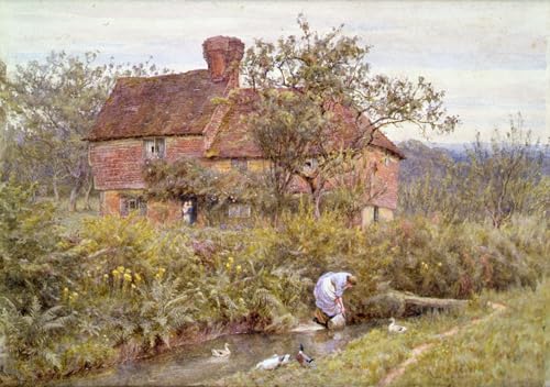 Tableaux un vieux cottage du Surrey par Helen Allingham déco 60x90cm