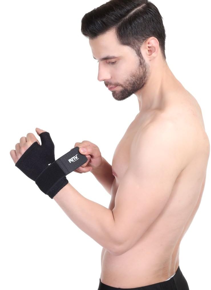 RNV Wrist Band For Men Gym Wrist Supporter For Gym|Hand Band For Gym With Thumb Support | Wrist Band For Pain Relief | Gym Wrist Support For Men | Gym Wrist Band for Workout (B0D4255QRV) Amazon Price History, Amazon Price Tracker