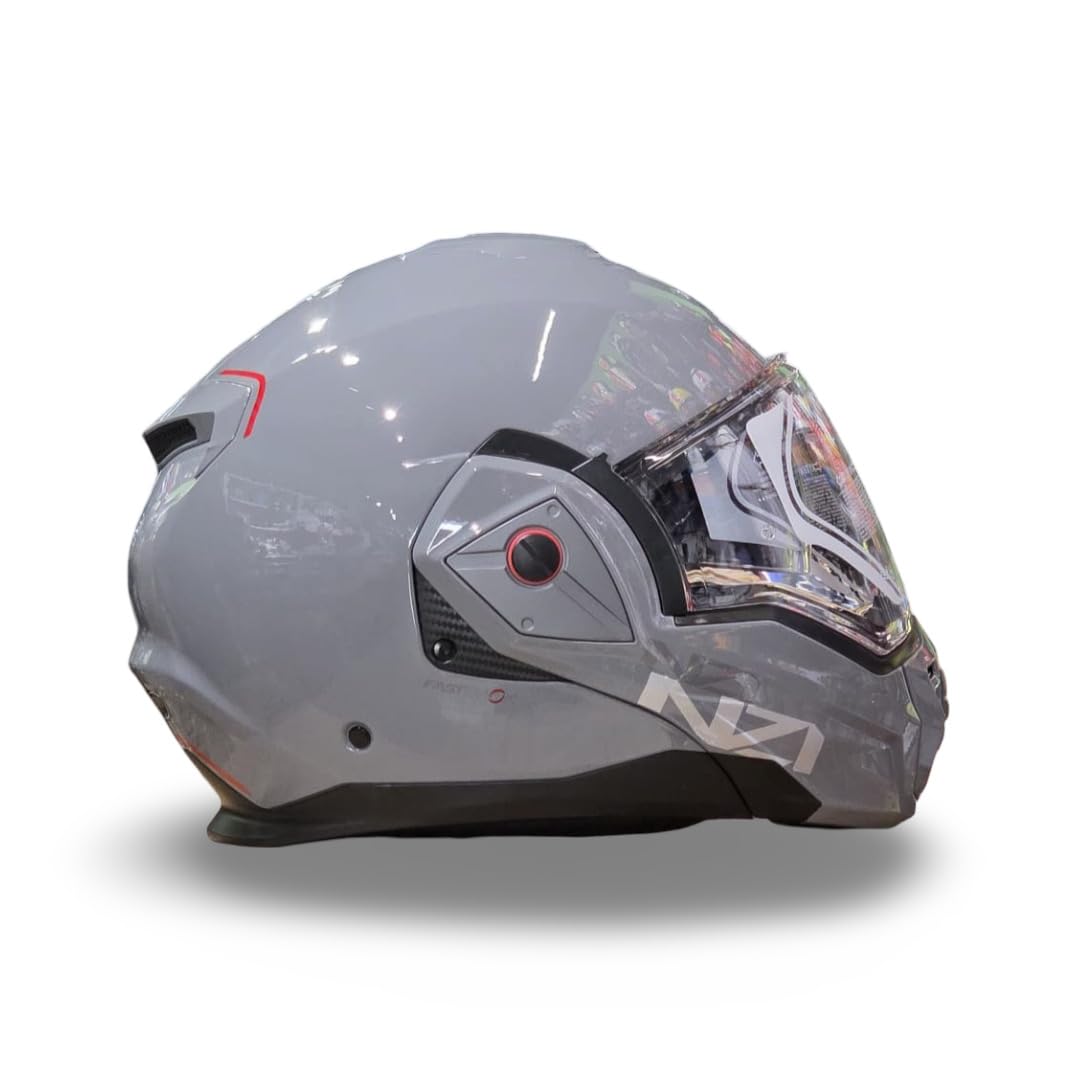 NZI Casco Modular NZI Fastback Duo 180º Nardo Grey Abatible con Visor Solar - Unisex Hombre y Mujer - Homologado P/J ECE 22.06 (XL)