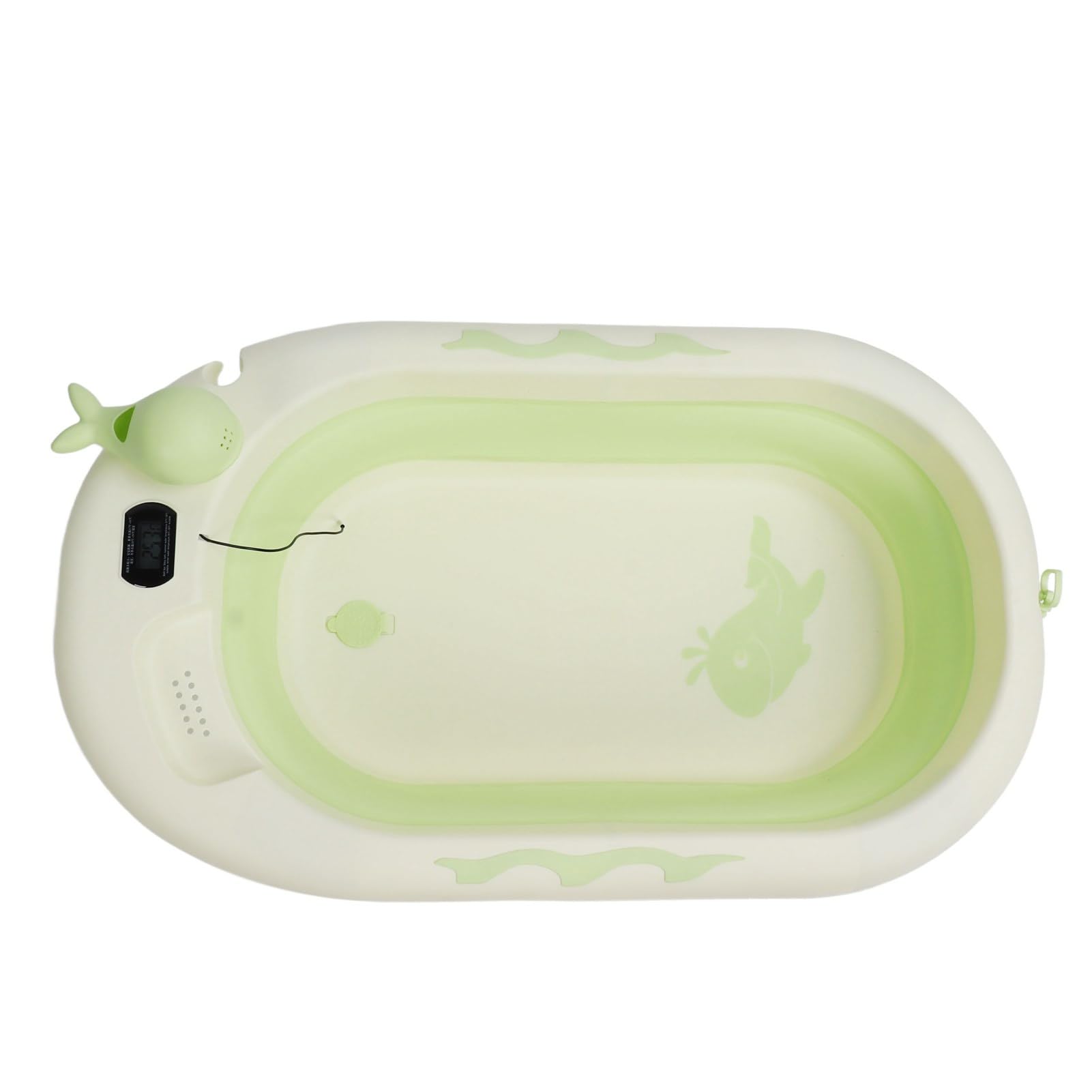 banapoy Bañera Plegable para Bebés, Antideslizante Bañera para Niños Pequeños con Sensor de Temperatura Orificio de Drenaje Bañera para Bebés Desde Recién Nacidos hasta Niños Pequeños