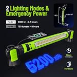 Rechargeable Magnetic Under Hood Work Light Bar with Wave Control - Image 6