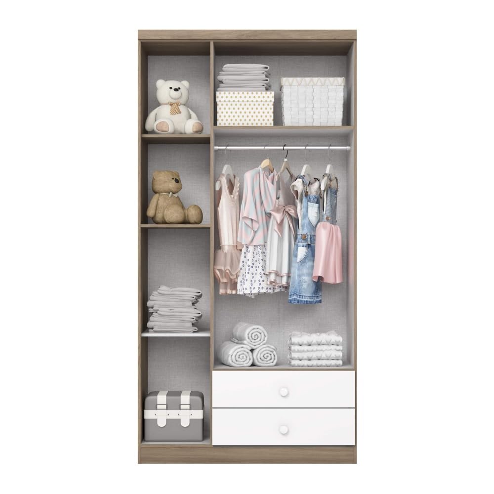 Armoire Enfant Mint - Naturel/Blanc