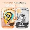 Pinless Moisture Meter - Povlen Wood Moisture Meter Digital Humidity Detector for Lumber Drywall Firewood Masonry Woodworking Plaster Flooring Concrete Construction with LCD Display Sound Alarm