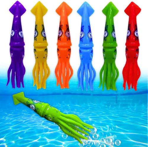 DIELOVEHUA 6 Pièces Jouets de Plongée, Jouet de Natation pour Piscine, Jeux Piscine Enfant, Jouets de Piscine pour Enfants, Jouet de Plongée Piscine, pour...