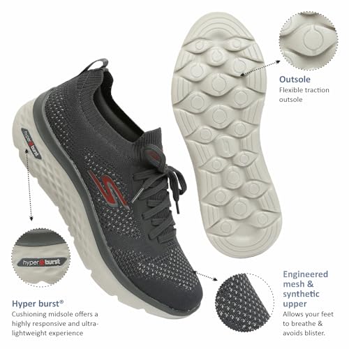 Skechers Skechers Performance Go Walk Hyper BurstMaritime Sneaker Mens Slip On DM US Charcoal