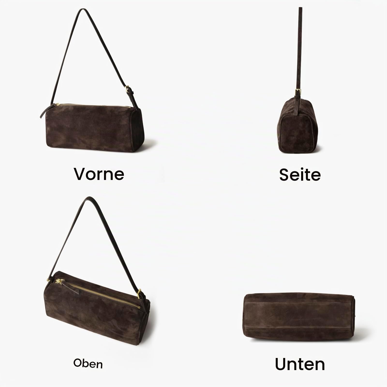 DONNAIN Premium Wildleder Tasche Damen, Handtasche Damen Leder