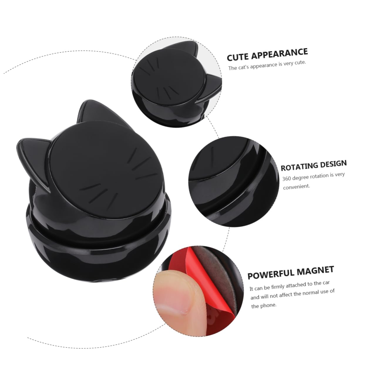 ULTECHNOVO 3pezzi Supporto Magnetico Per Smartphone Da Auto Supporto Con Ventosa Per Dashboard e Parabrezza Stabilità e Facilità Uso Compatibile Con Tutti Telefoni Mobilitá