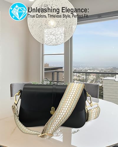 Image of Silvery Purse Straps Replacement Crossbody - Guitar Strap for Purse Crossbody