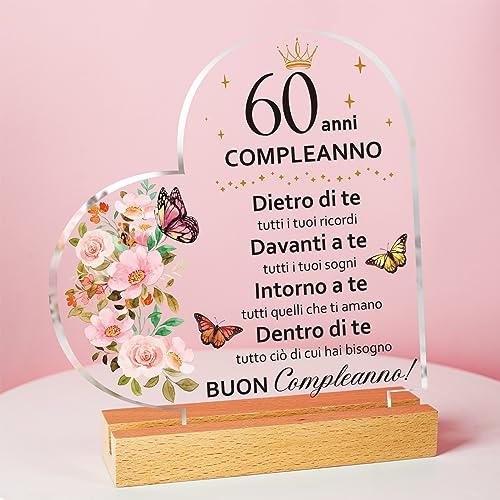 60 Anni Compleanno Donna, 60 Anni Regalo Compleanno 1963, Regalo Amica...