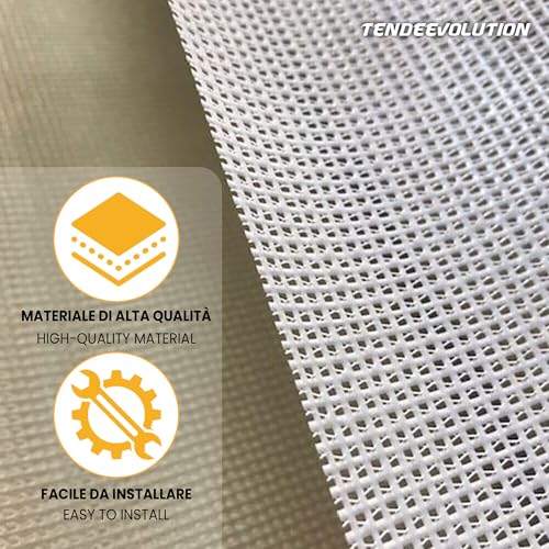 Toile d'ombrage extérieure microperforée en polyester PVC blanc ignifuge au mètre