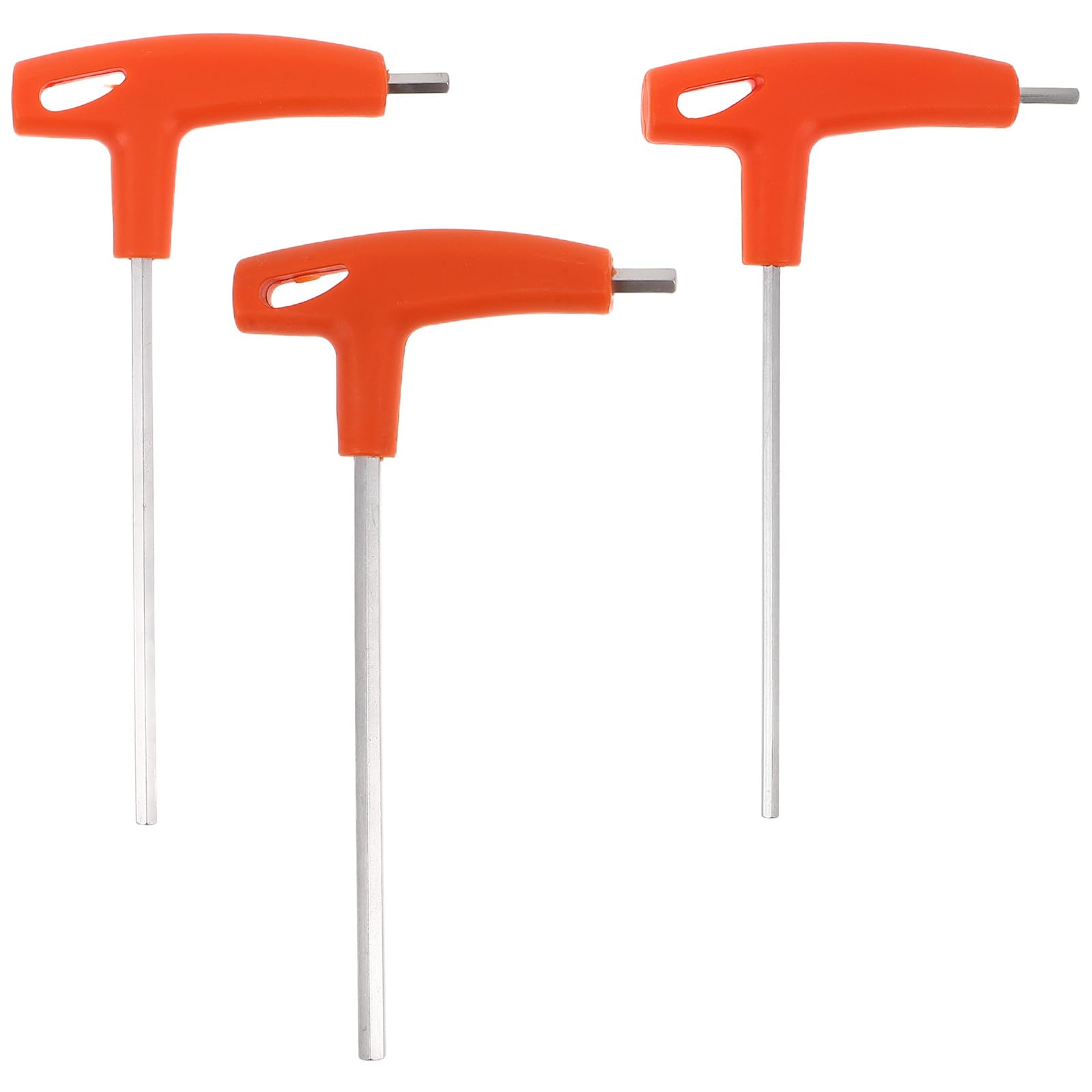 3Pcs T-Handle Allen Key Wrench Set, Steel Six-Sided Spanner for Bike Repair