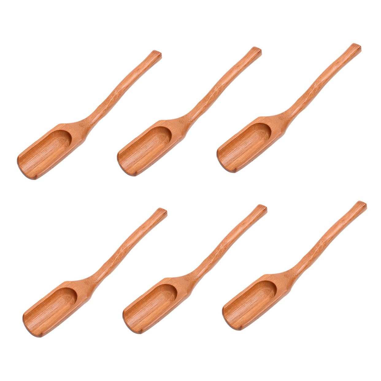 BRIGHTFUFU 12pcs Tea Spoons Ergonomic Handle Curved Scoops for Tea Flour and More Easy to Clean and Smooth