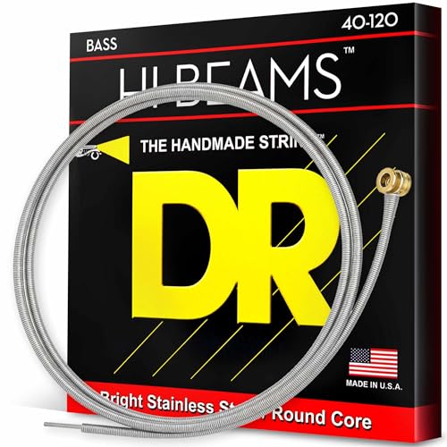 Cordes basse DR String LR5-40 Hi-Beam acier inoxydable premium fabrication artisanale ame ronde